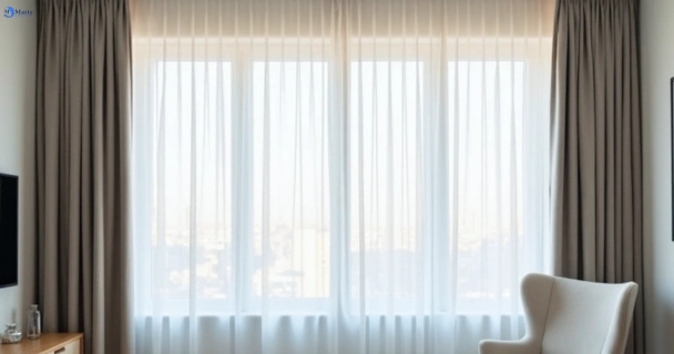 Freshly steam cleaned curtains in currumbin-valley QLD